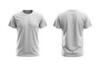 © PrimeVisuals - Blank white t-shirt mock up front and back view for branding design