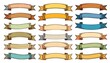 © Arif - Collection of twenty diversely colored cartoon ribbons, ideal for adding text or design elements