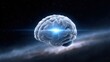 © tawat - A glowing brain floats in a cosmic backdrop, symbolizing intelligence and the vastness of thought.