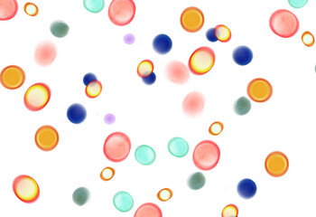 Canvas Print - Transparent glowing bokeh christmas flares effect