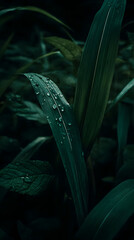 Wall Mural - natural flower petals with dewdrops sparkling in soft morning light revealing delicate textures