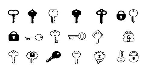 Key icon set.
