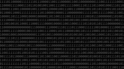 Binary Code on Black Digital Background. Rows of ones and zeros in a binary pattern create a digital data backdrop, symbolizing coding and information processing