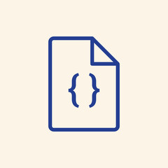 Modern coding concept with brackets on document, representing development, programming, and data structures for innovative tech projects and designs