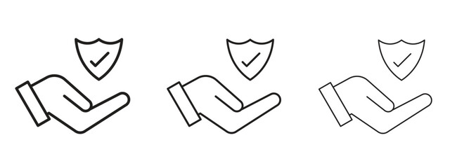 Protection icon for web. simple element illustration with editable strokes