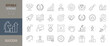 © moong chi - Success icon set. Editable stroke. Vector illustration.