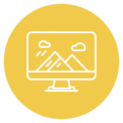 Wall Mural - Monitor icon vector image. Can be used for Computer Programming.