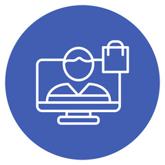 Wall Mural - Buy Online icon vector image. Can be used for Shopping and Ecommerce.