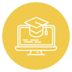 Wall Mural - Online Education icon vector image. Can be used for Online Education.
