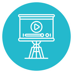 Wall Mural - Video Lecture icon vector image. Can be used for Online Education.