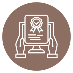 Wall Mural - Online Certificate icon vector image. Can be used for Online Education.