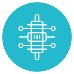 Wall Mural - Resistor icon vector image. Can be used for Electric Circuits.