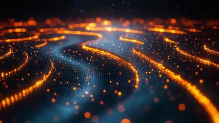 Digital Maze: A captivating digital abstract, showcasing interconnected pathways and glowing nodes, evokes the complex network of technology and the digital landscape.