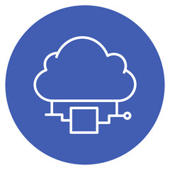Wall Mural - Biometric Cloud Storage icon vector image. Can be used for Biometrics.