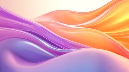 Wall Mural - Abstract Waves of Light in Neon Colors Artistic Flowing Lavender and Peach Motion Blur Background