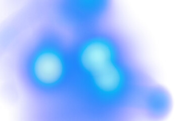 Wall Mural - Blue glowing blur lights on transparent background. Abstract soft bokeh effect with smooth gradient, luminous circles and dreamy overlay texture.