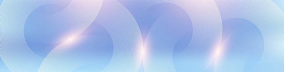 Modern abstract blue background with circular lines. Geometric stripe line art design for poster, brochure, cover, website, header, web banner, presentation