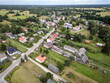 Aerial view of Gwizdaly village near Lochow town, Mazovia region, Poland