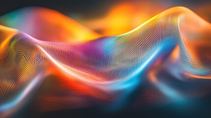 Laser diffraction rings creating vibrant interference patterns with flowing wave structures and spectral color gradients in abstract optical physics