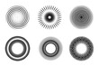 © Vallabh soni - Set of black and white circular ornamental frames – vector border design.