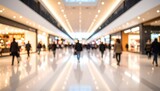 Blurred view of a bustling shopping mall interior (2)