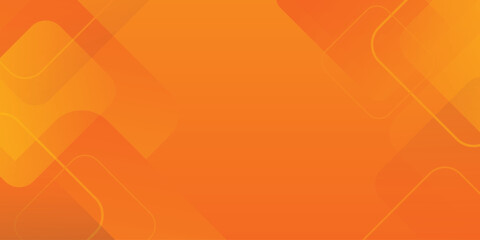 Wall Mural - Orange background abstract style futuristic modern illustration banner design