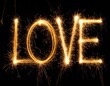 © laya - Sparkler-drawn word 'LOVE' on black background (1)