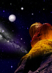 Wall Mural - galaxy in a free space.