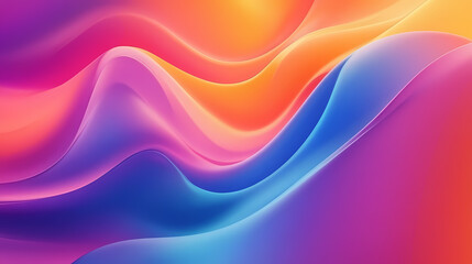 Wall Mural - Abstract Colorful Flowing Waves