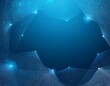 © Erik - abstract technology border background point and line composition on gradient blue background concept of scientific technology innovation