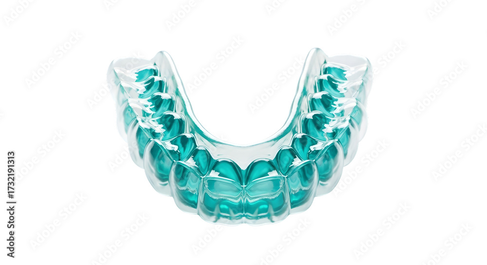 Clear dental aligner showing custom teeth straightening treatment for ...