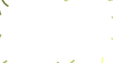 Wall Mural - Animated golden decorative wavy lines is drawn. Linear background with copy space. Looped video. Vector illustration isolated on white background.