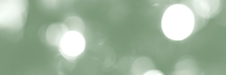 Wall Mural - Blurred lights, green background, banner texture. Abstract bokeh with soft light header. Wide screen wallpaper. Panoramic web banner with copy space for design