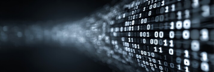 Long line of binary numbers
