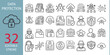 © VectorHunt - Set of line icons related to data protection, cyber security, privacy. Outline icon collection. Editable stroke. Vector illustration