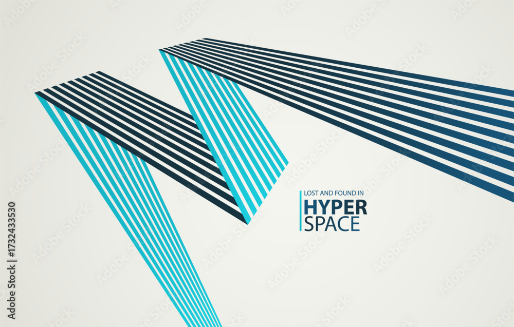 Lines in motion vector abstract background, 3D perspective stripes ...