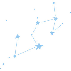 Wall Mural - The design of constellations depicted beautifully in a soft and calming light blue hue