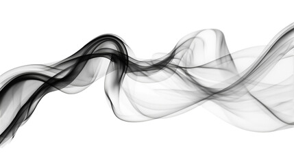 abstract black cloud mist fog smoke curling isolated on white background