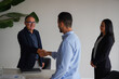 © Sabrina - Happy multiracial business people inside modern office - Entrepreneur men hand shaking for deal - Colleagues and corporate concept