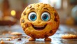 © Tumi - Cartoon cookie with happy expression