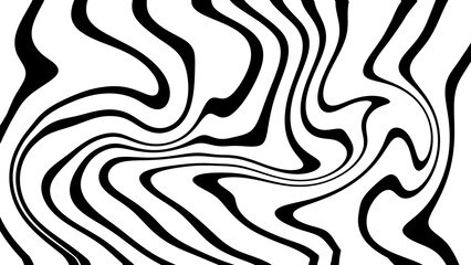 Wall Mural - Abstract black and white background with melting pattern. Black and white liquid background