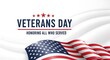 © Mostafizur - Veterans day graphic with american flag and text honoring all who served, isolated on white background veterans day background