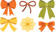 © SATHI - Festive bows in autumn colors creating a happy mood for seasonal design projects and fall celebrations, adding charm to your creative endeavors