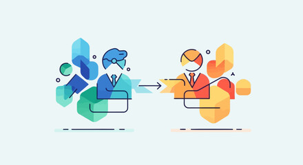 Streamlined workflow showing business process automation with efficient handoff and team collaboration success