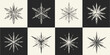 © Marharyta - Chalk hand drawn grunge snowflakes set. Sketch crayon frosty crystals. Winter doodle pastel textured decoration, whimsical detailed snow ornament. Christmas, seasonal art. Vector illustration isolated