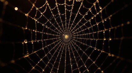 intricate spiderweb pattern against a dark black textured background macro photography | halloween, dark, horror, macro, texture theme