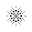 © MD WAHAB - Bold petal mandala mandala silhouette on white background