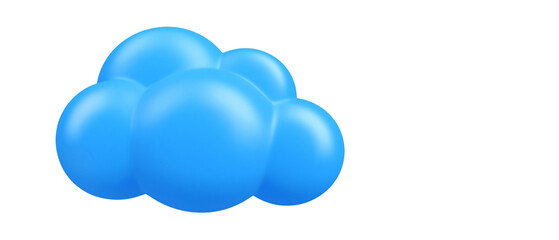 Wall Mural - Cloud icon symbolizes cloud computing and internet communication on white background