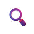 © Kohi Noor - magnifying glass 3d unique stylish playful icon isolated on transparent background png for search and analysis design