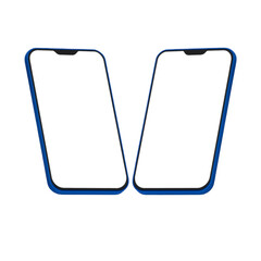 Modern dual smartphone display template for app development and graphic design projects